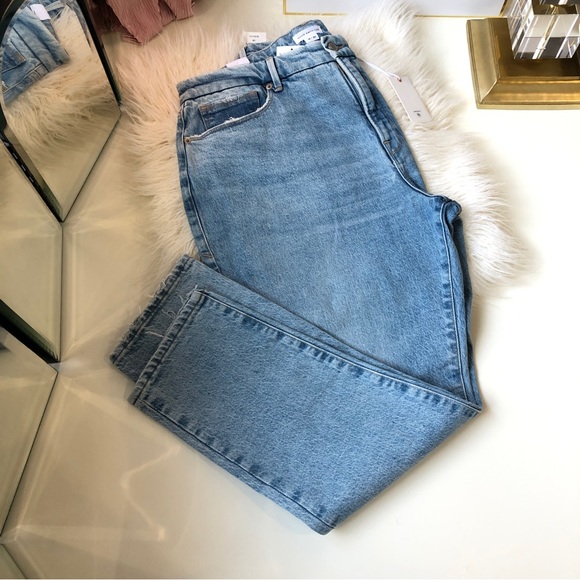 GOOD AMERICAN NWT Good Girlfriend High Denim Jeans NEW With Tags - Picture 8 of 16